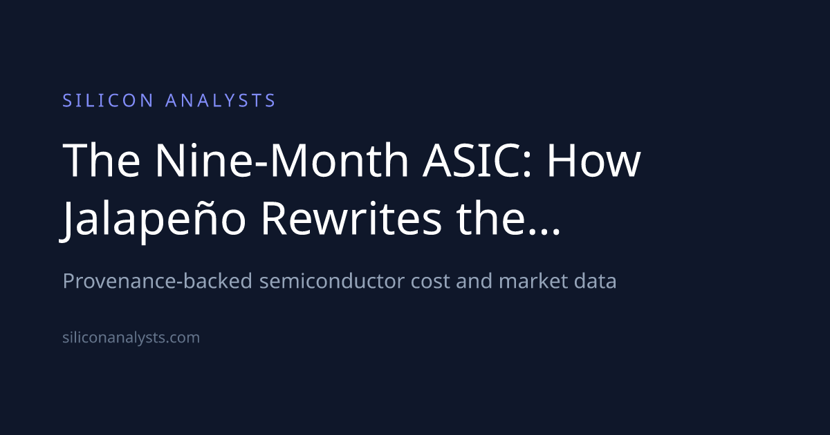 The Nine-Month ASIC: How Jalapeño Rewrites the…